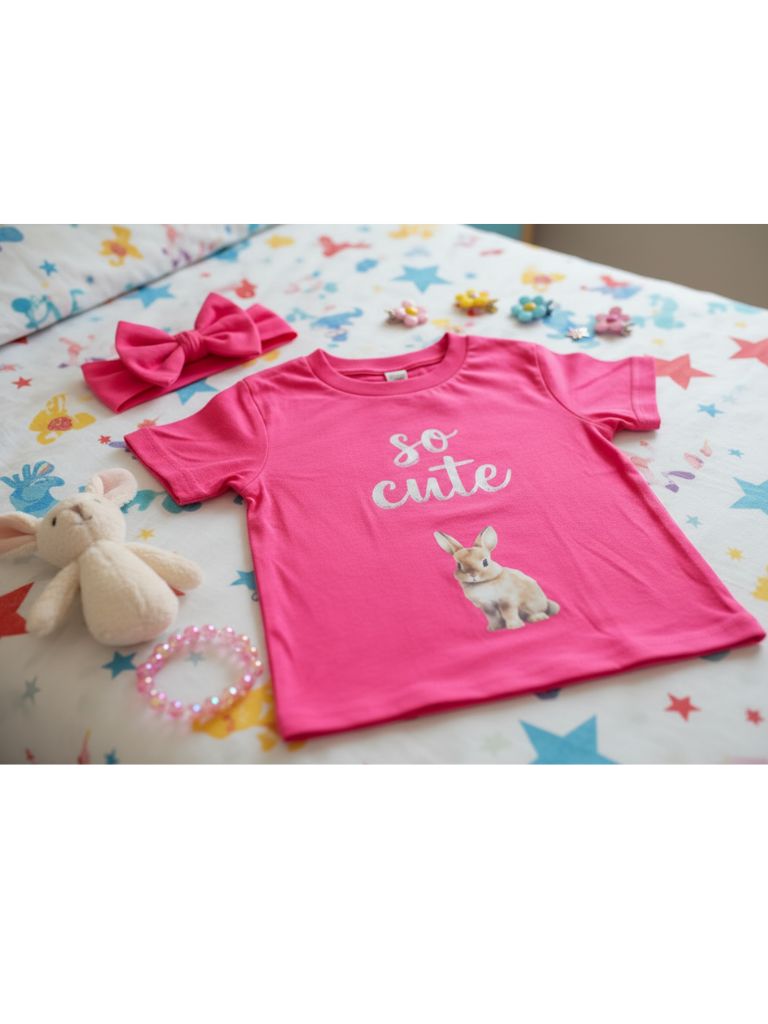 Toddler Girl So Cute Pink Graphic T