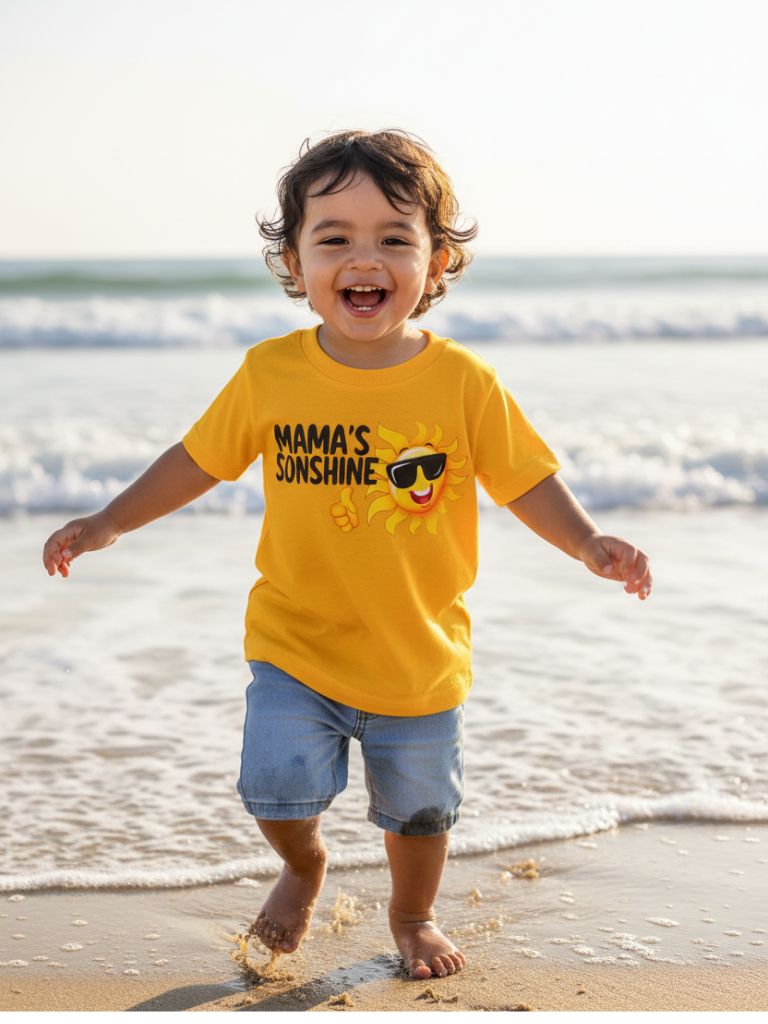 Toddler Boy Gold Mama's Sonshine Graphic T