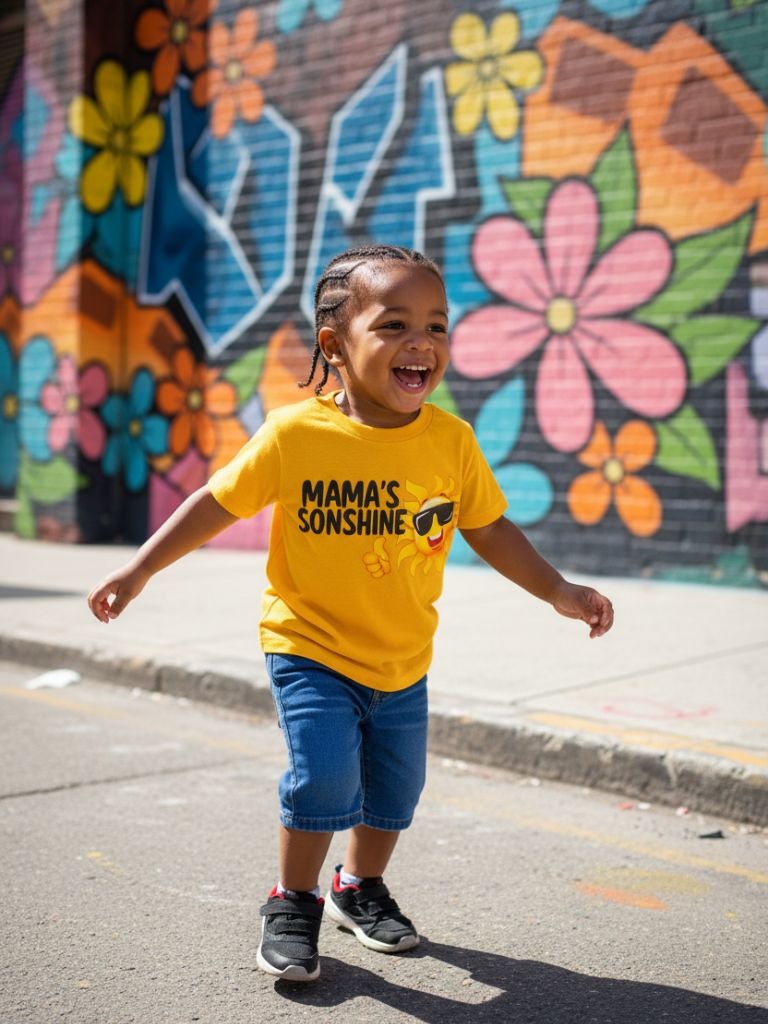 Toddler Boy Gold Mama's Sonshine Graphic T