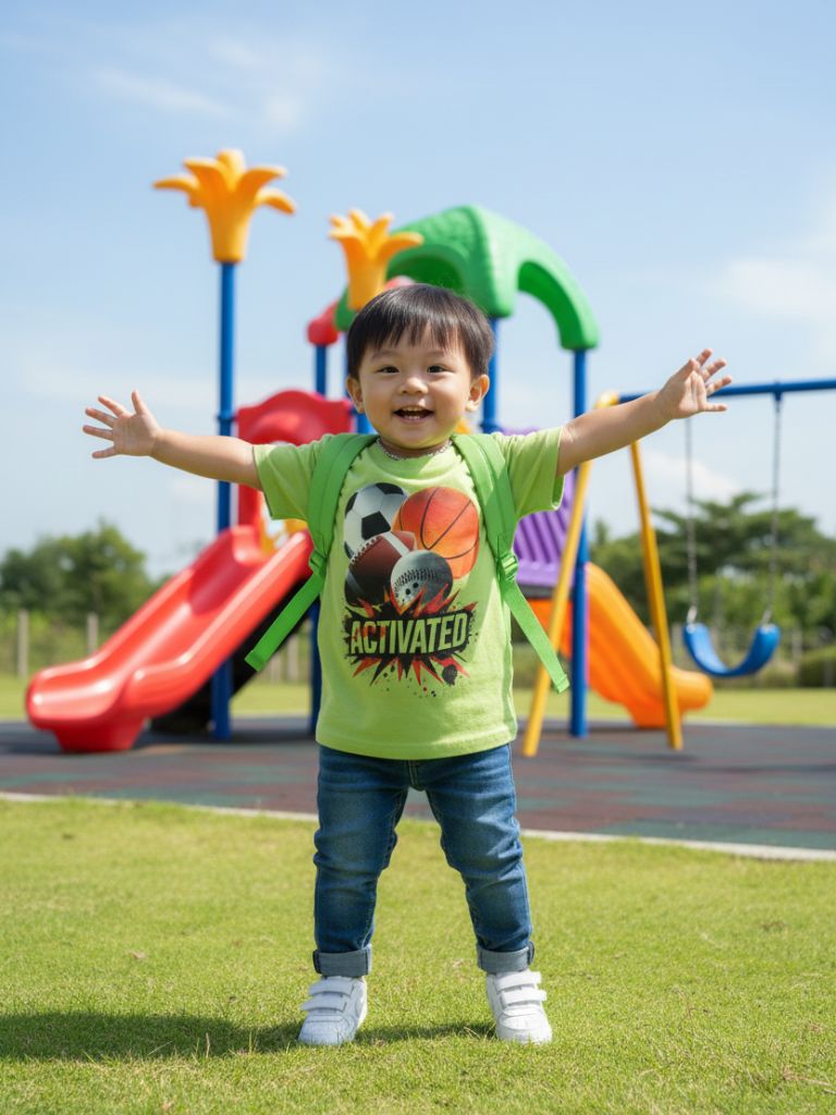 Toddler Boy Lime Sports Graphic T.