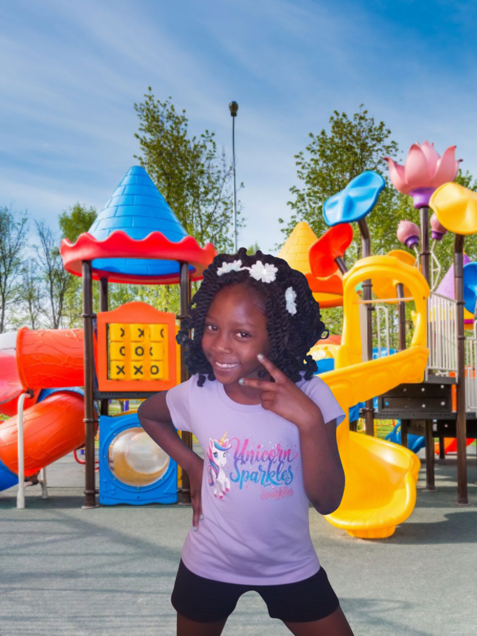 Toddler Girl Lavender Unicorn Sparkles Bright Graphic T