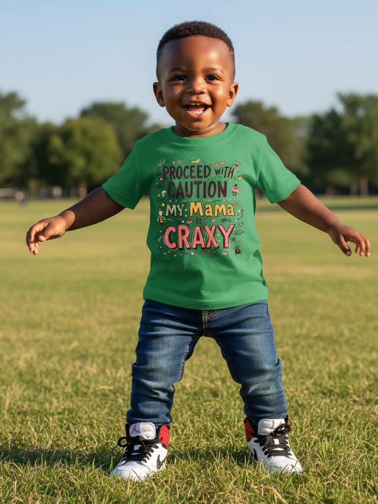 Toddler Boy Proceed with Caution Graphic T