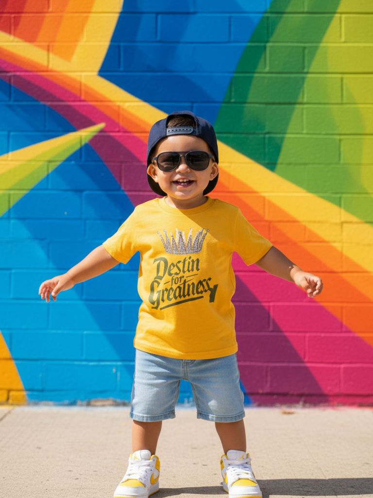 Toddler Boy Yellow Destin for Greatness Graphic T