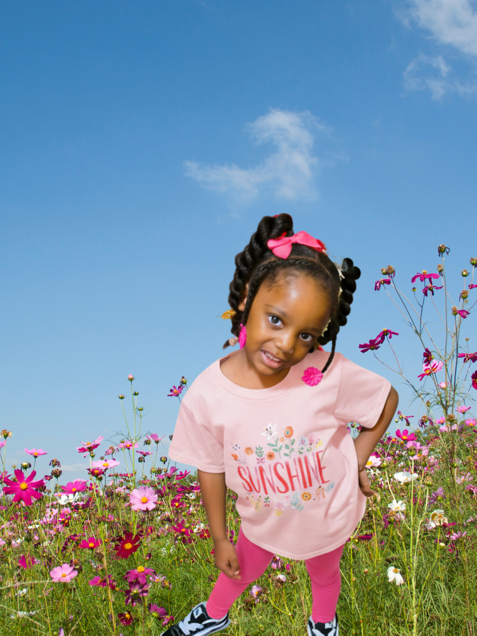 Toddler Girl Light Pink Sunshine Graphic T