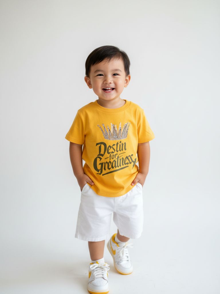 Toddler Boy Yellow Destin for Greatness Graphic T