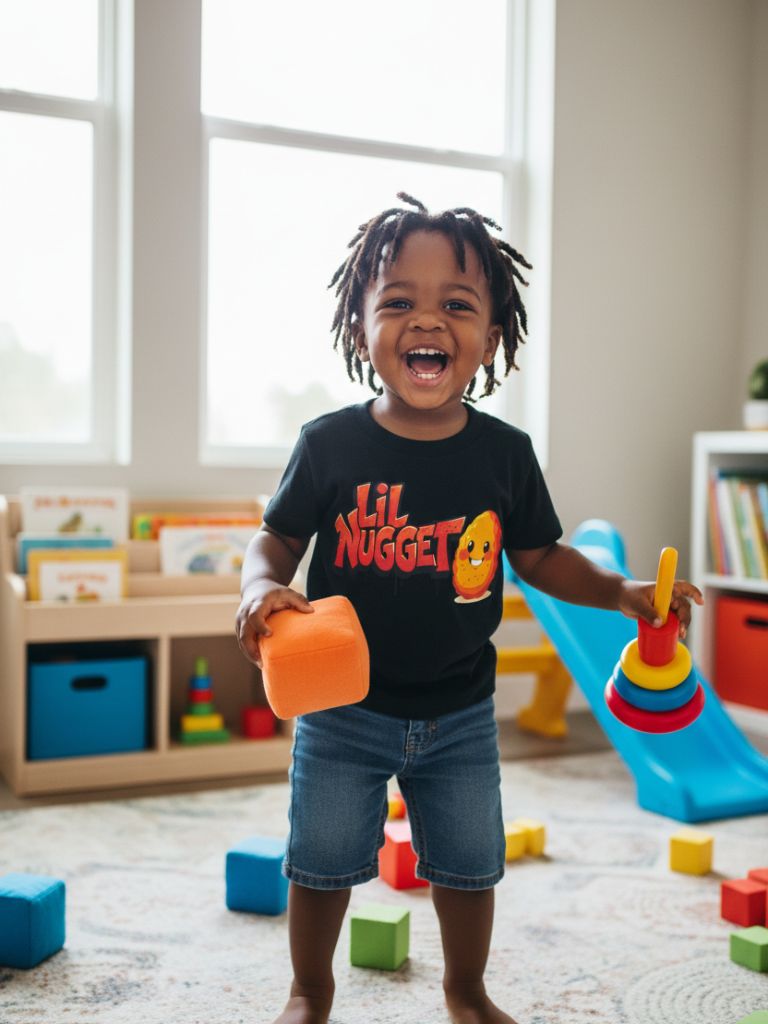 Toddler Boy Black Lil Nugget Graphic T