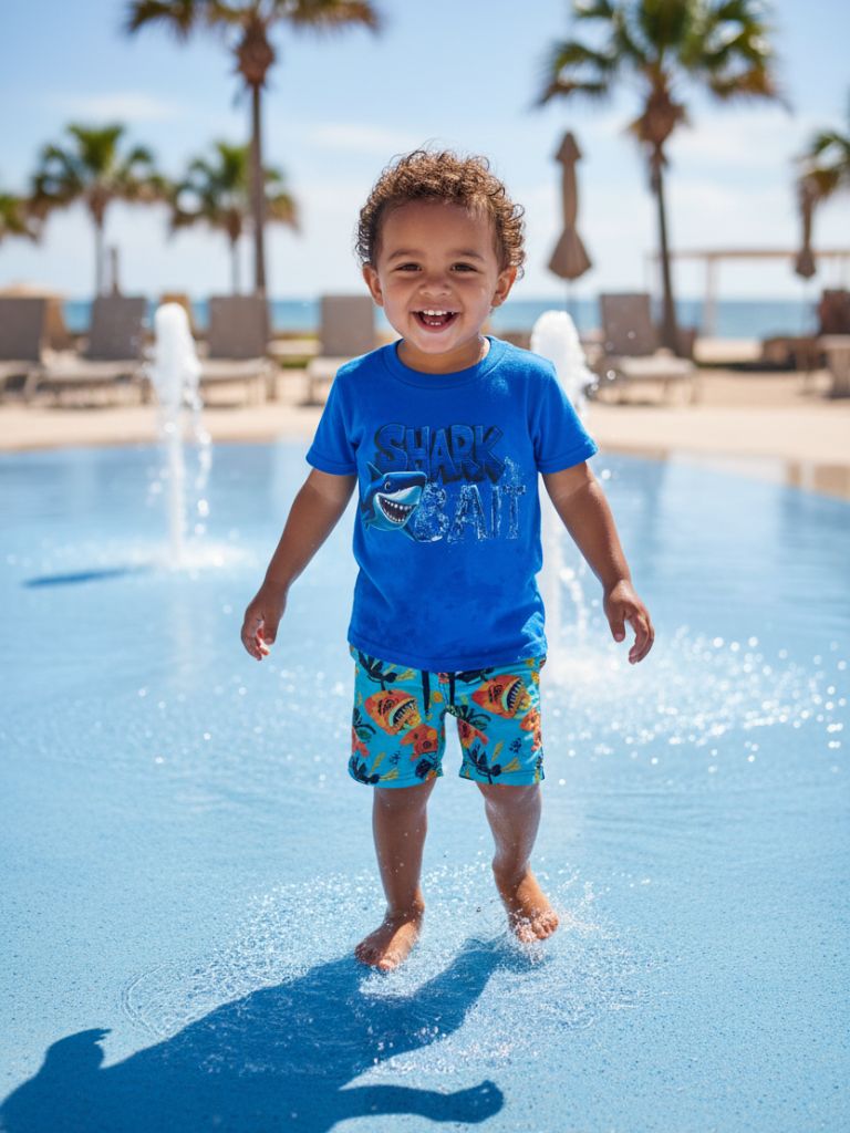 Toddler Boy Blue Shark Bait Graphic T.