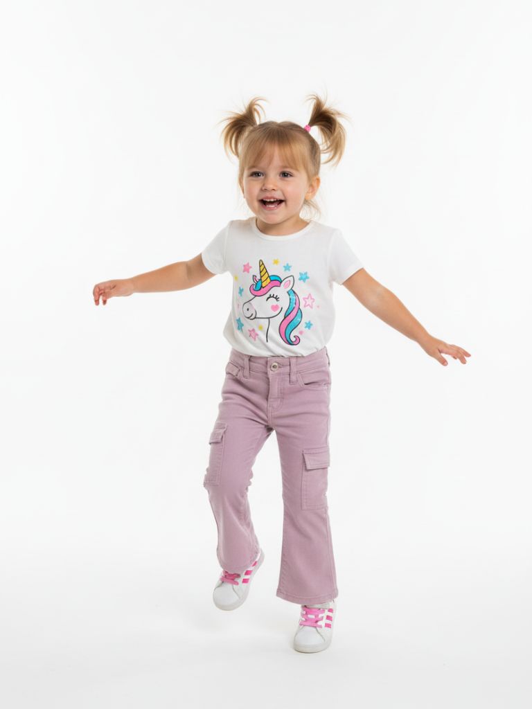 Toddler Girl Denim Flare Lilac Jeans