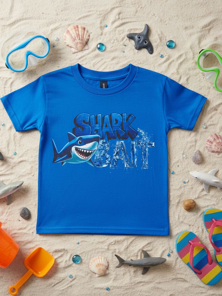 Toddler Boy Blue Shark Bait Graphic T.