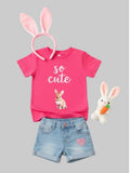 Toddler Girl So Cute Pink Graphic T