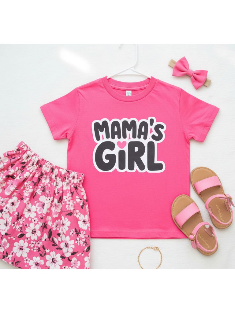 Toddler Girl Pink Mama's Girl Graphic T