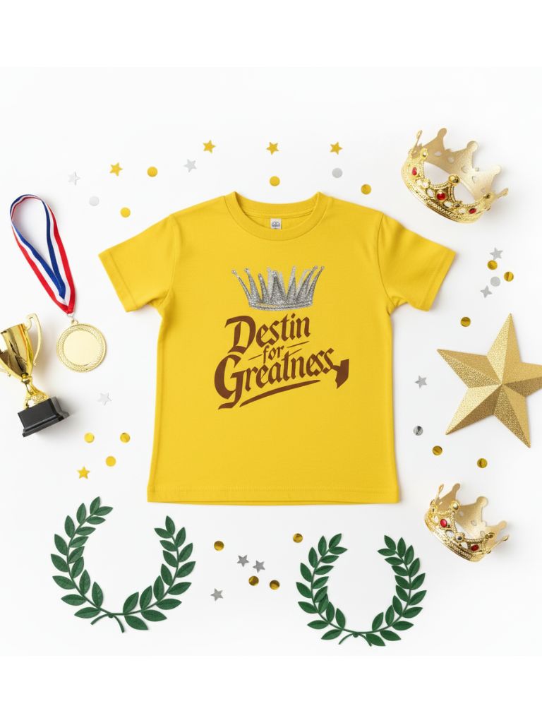 Toddler Boy Yellow Destin for Greatness Graphic T