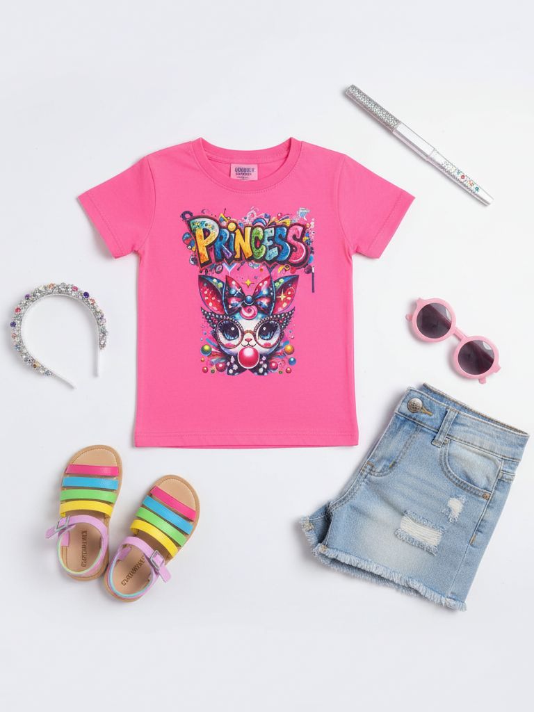 Toddler Girl Princess Bunny Graphic T