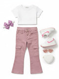 Toddler Girl Denim Flare Lilac Jeans