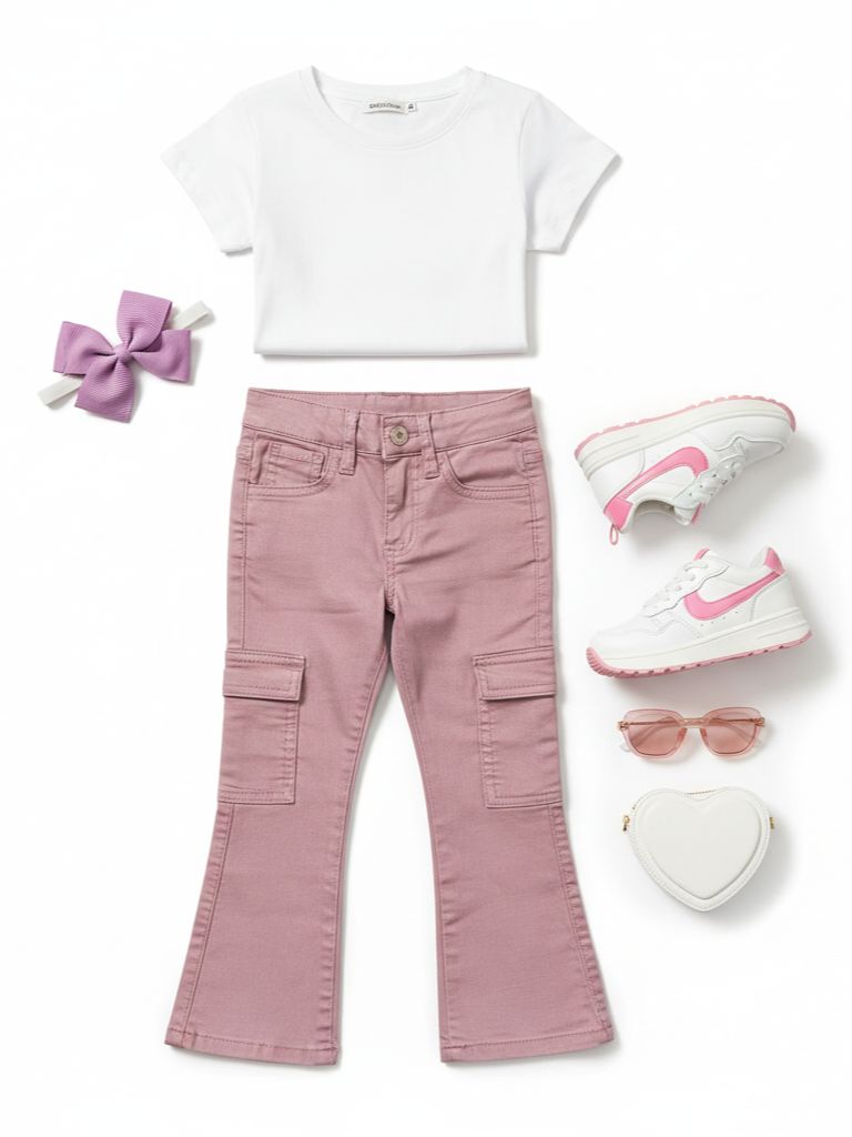 Toddler Girl Denim Flare Lilac Jeans