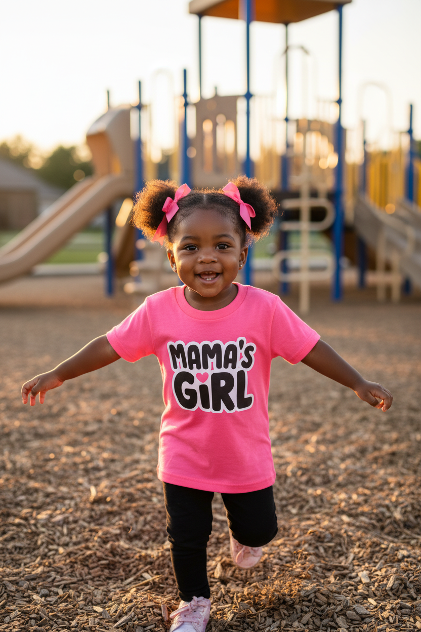 Black toddler Mama's Girl tee