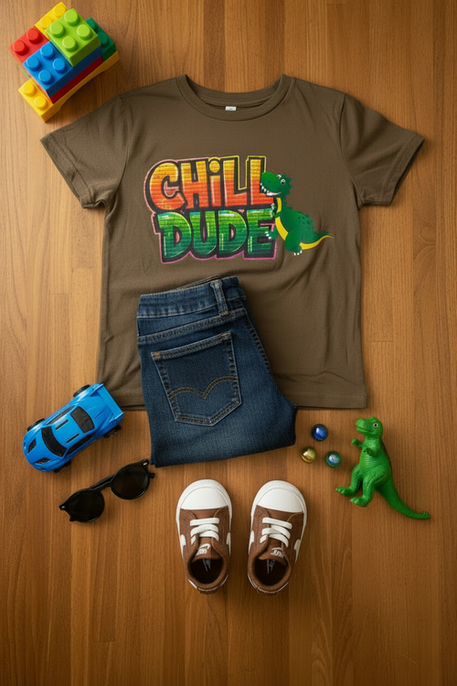 Chill Dude Outfit Flat Lay - Brown J's