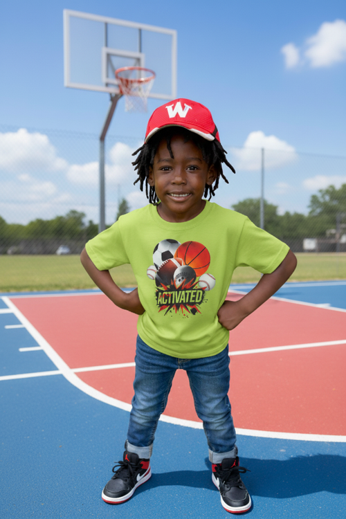 Lime Sports Tee - Wider Logo