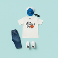 Mama's Boy Tee - Sunglasses Flat Lay Blue