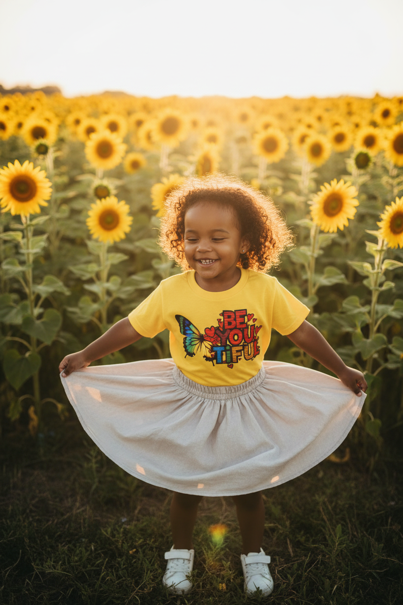 Mixed toddler Be-You-Tiful tee