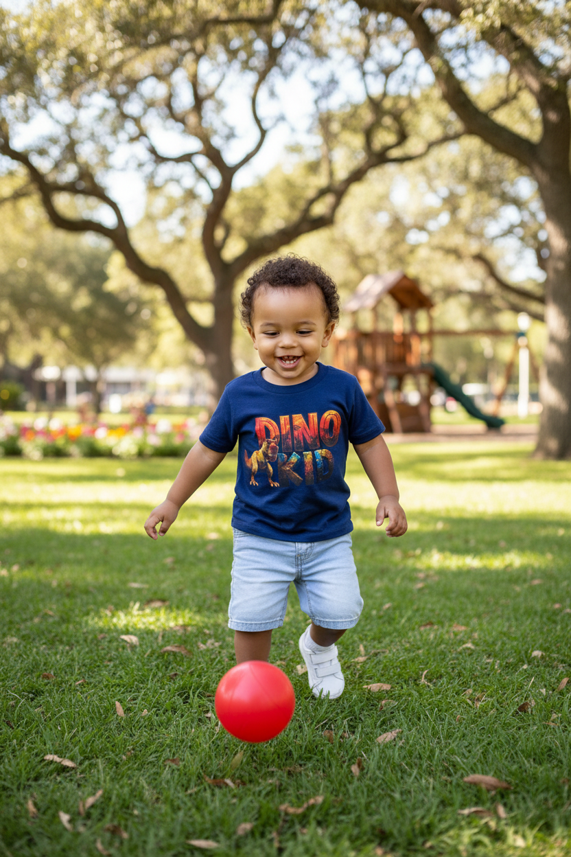 Navy Dino Tee - Hispanic Toddler