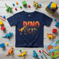 Navy Dino Tee - Styled Flat Lay