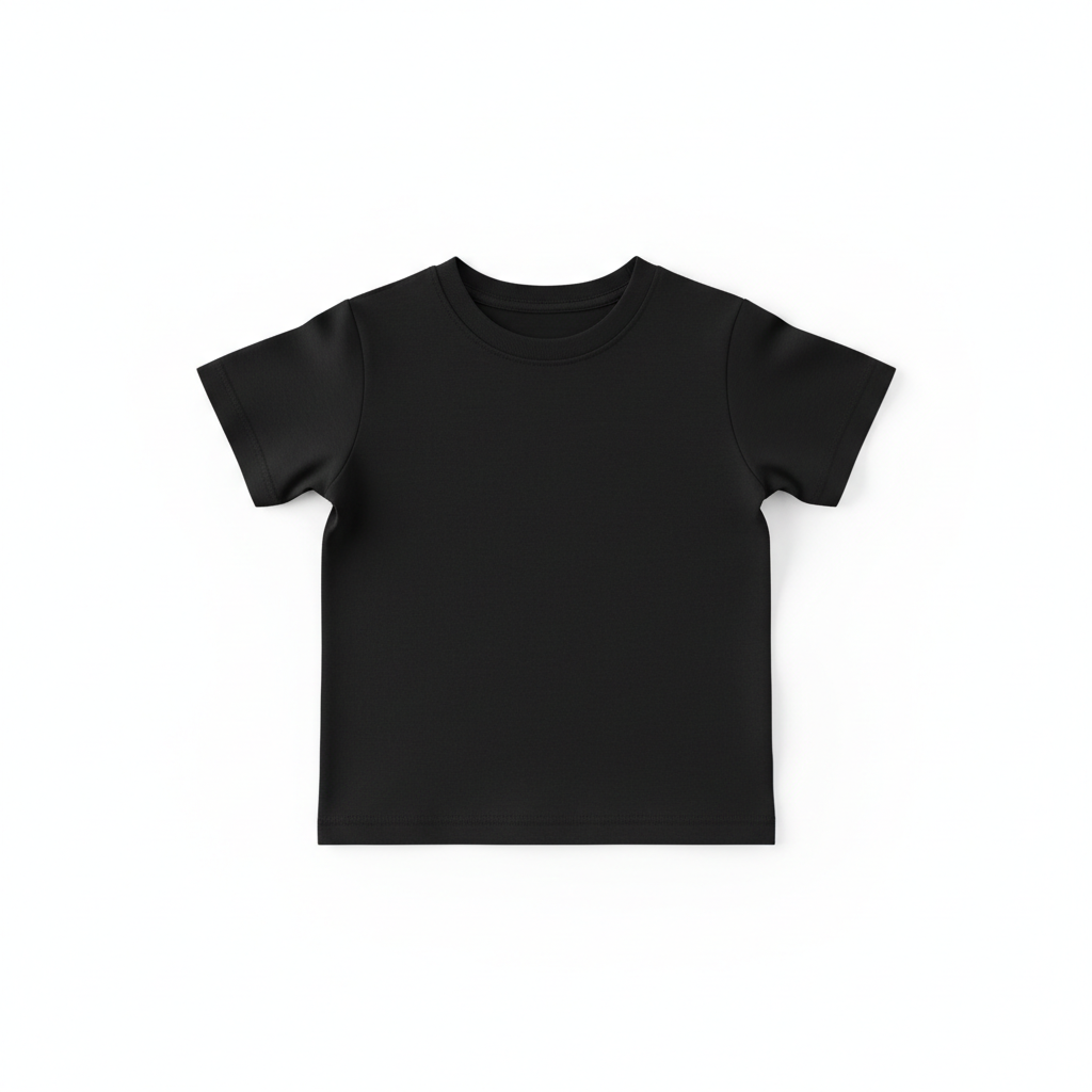 Plain black toddler t-shirt